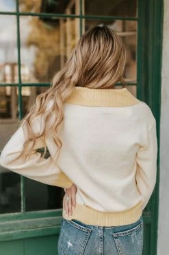 Paper Moon TOPS THE STAY SWEET SWEATER IN LEMON