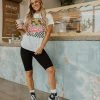 Benie Los Angeles THE RETRO SUMMER GRAPHIC TEE IN WHITE TOPS